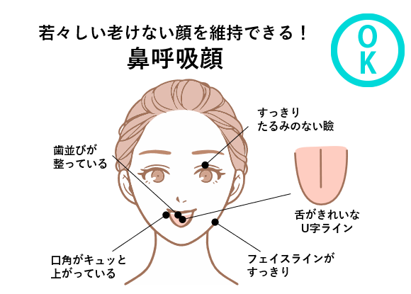鼻呼吸顔